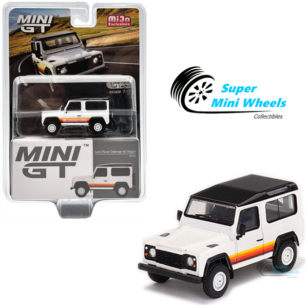 Mini GT 1:64 Land Rover Defender 90 Wagon White #378