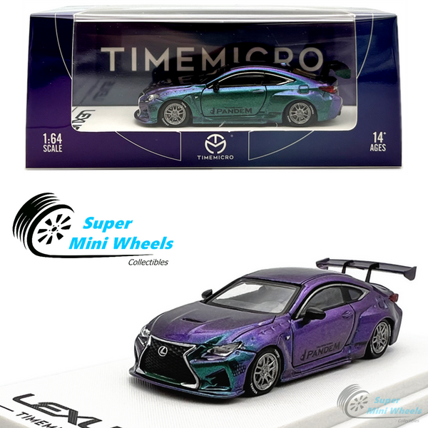 Time Micro 1:64 Lexus RC F Wide Body (Magic Green/Purple) Diecast Model