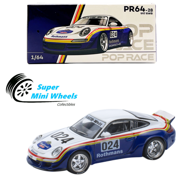 Pop Race 1:64 Porsche 997 RWB #24 PR64-28