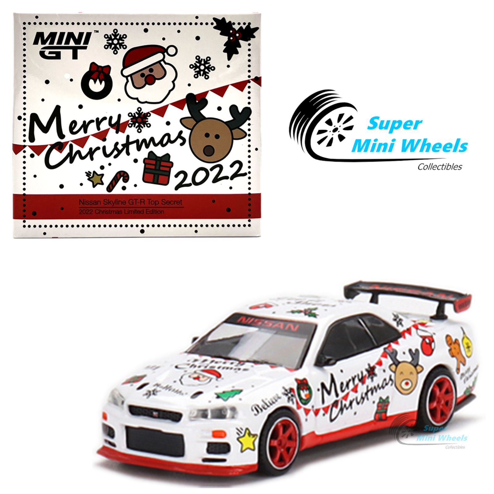 Top Secret Rims Mini GT 1:64 Nissan Skyline GT-R (R34) Top Secret – 2022 Christmas #38 ...