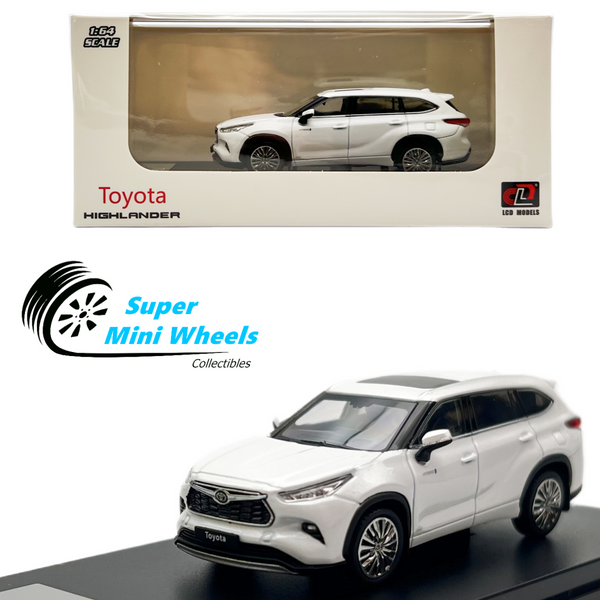 LCD Models 1:64 - Toyota Highlander Hybrid (White) Diecast Model