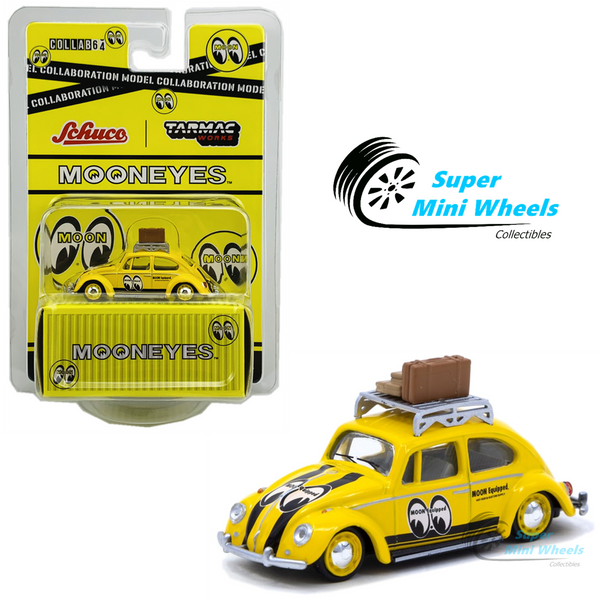 Tarmac Works x Schuco 1:64 Volkswagen Beetle Mooneyes With Roof Rack and Luggage