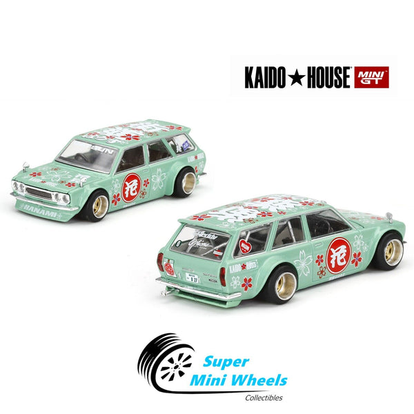 Mini GT x Kaido House 1:64 Datsun KAIDO 510 Wagon Hanami V2 Green - KHMG013