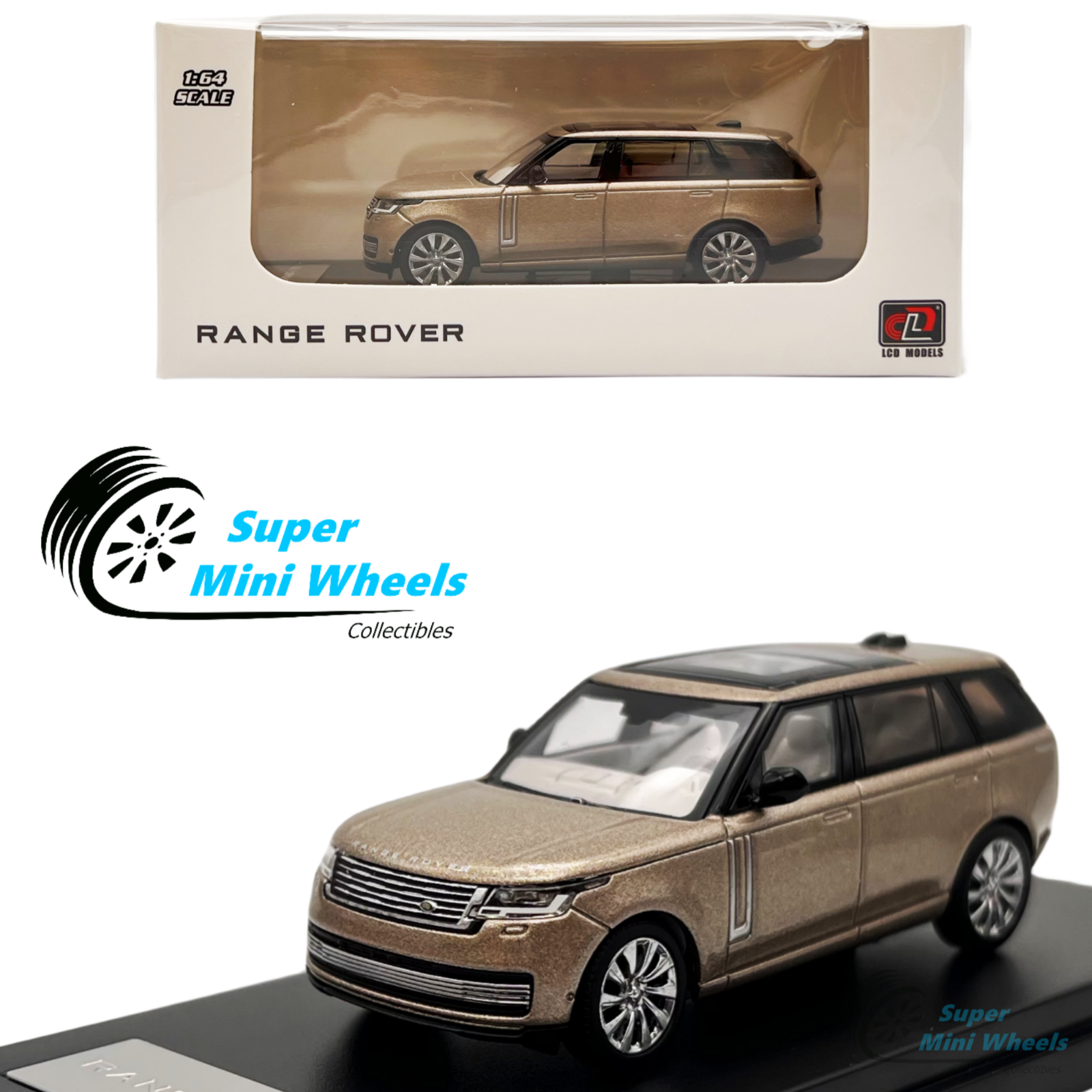 LCD Models 1:64 2022 Land Rover Range Rover (Gold) Diecast Model ...