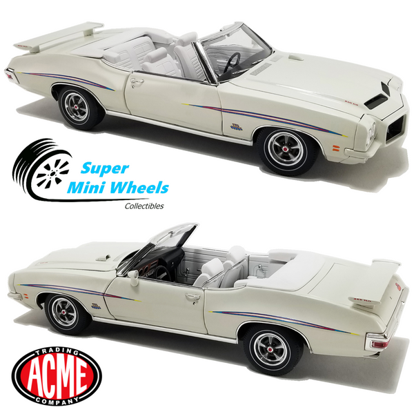 ACME 1:18 - 1971 Pontiac GTO Judge Convertible White Last Judge Built A1801220