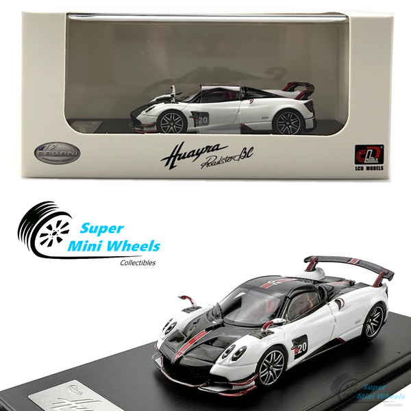 LCD Models 1:64 - Pagani Huayra Roadster BC (White) Diecast Model