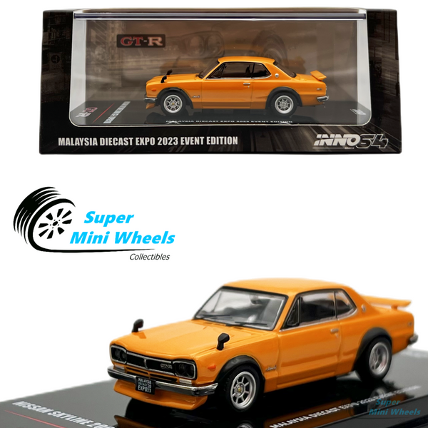 INNO64 1:64 Nissan Skyline 2000 GT-R KPGC10 (Orange) Malaysia EXPO 2023