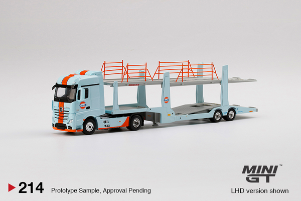 Mini GT 1:64 Mercedes-Benz Actros w/ Car Carrier trailer #214