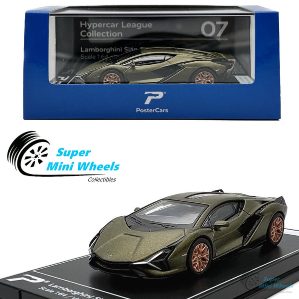 PosterCars 1:64 Lamborghini Sian FKP 37 (Green) Hypercar League Collection #07