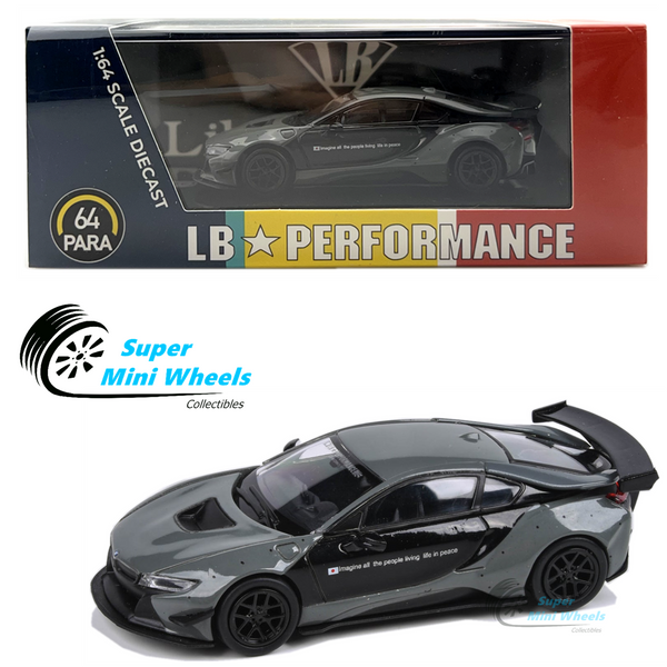 PARA64 - Liberty Walk LBWK BMW i8 - Black & Grey - LHD - 1:64