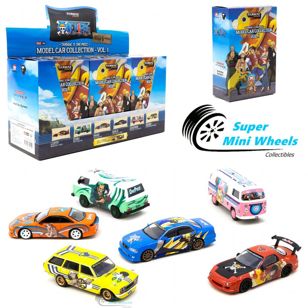 Tarmac Works x One Piece 1:64 Model Car Collection VOL.1 - 6 Cars