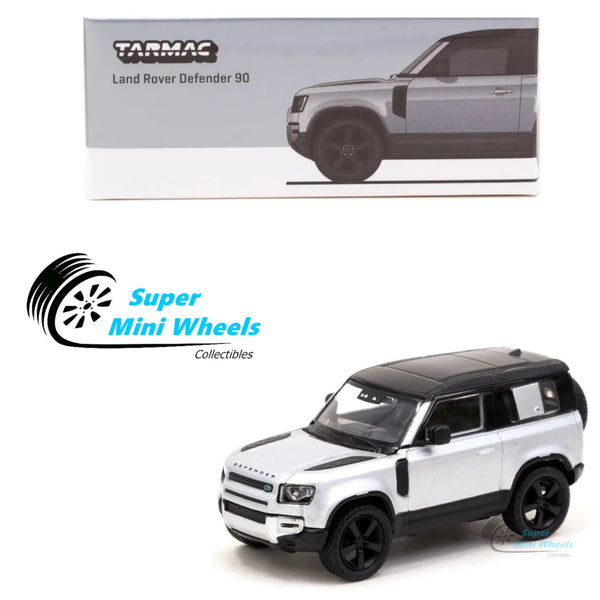 Tarmac Works 1:64 Land Rover Defender 90 Silver Metallic