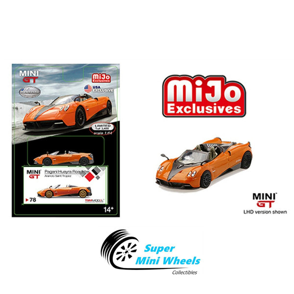 Mini GT 1:64 Pagani Huayra Roadster Arancio Saint Tropez (Orange) #78【In stock】