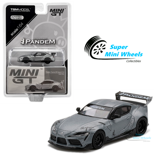 Mini GT 1:64 Pandem Toyota GR Supra V1.0 (Matte Grey) #250