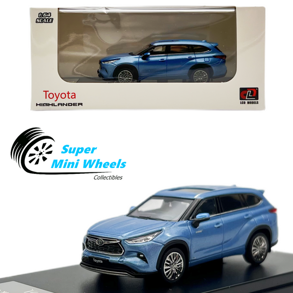 LCD Models 1:64 - Toyota Highlander Hybrid (Moondust Blue) Diecast Model