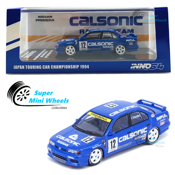 INNO64 - Nissan Primera ( P10) #12 Calsonic JTCC 1994 (Blue) 1:64