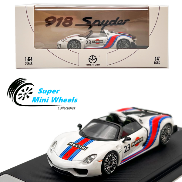 Time Micro 1:64 Porsche 918 Spyder Martini - Diecast Model