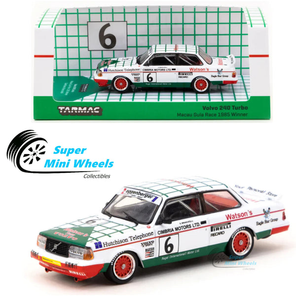 Tarmac Works 1:64 Volvo 240 Turbo Macau Guia Race 1985 #6 Winner