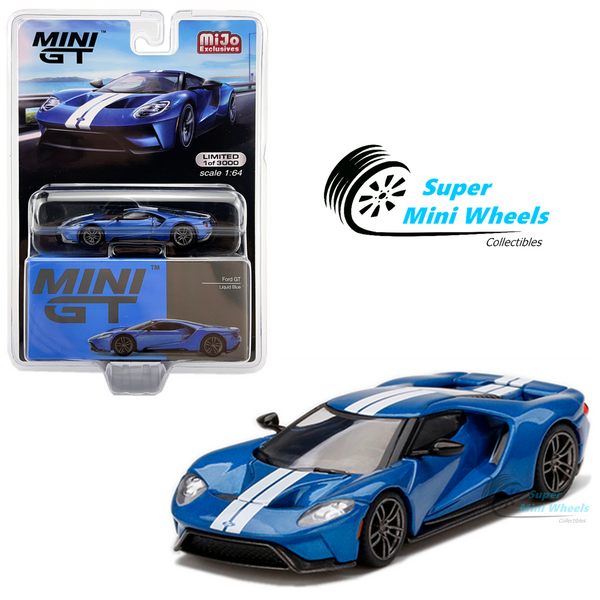 Mini GT 1:64 Ford GT (Liquid Blue) #249 - MIJO EXCLUSIVE USA LIMITED