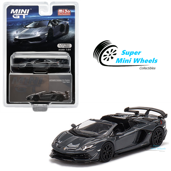 Mini GT 1:64 Lamborghini Aventador SVJ Roadster Griglo Telesto #425