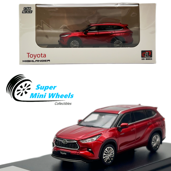 LCD Models 1:64 - Toyota Highlander Hybrid (Red) Diecast Model