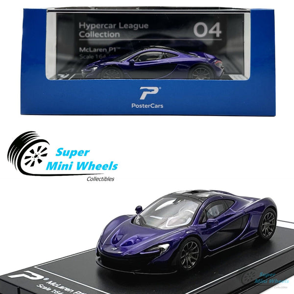 PosterCars 1:64 Mclaren P1 (Lantana Purple) Hypercar League Collection #04