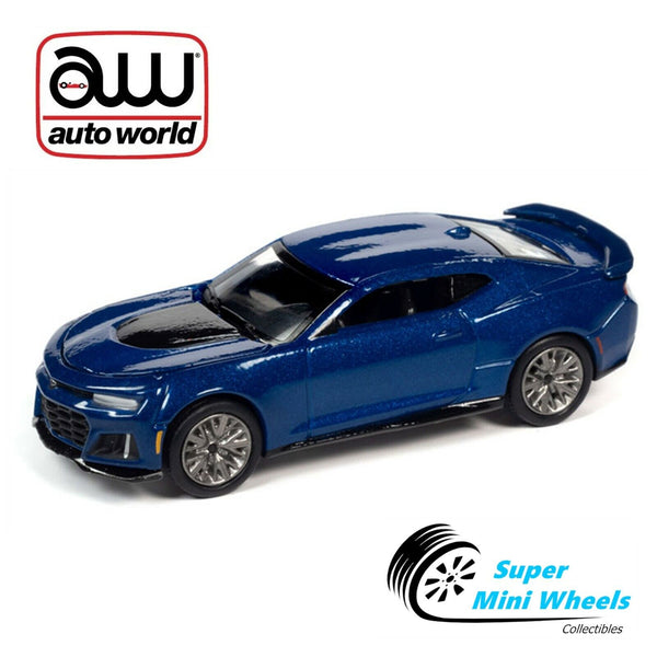 Auto World 1:64 - 2018 Chevrolet Camaro ZL1 Blue【In-Stock】New Tooling