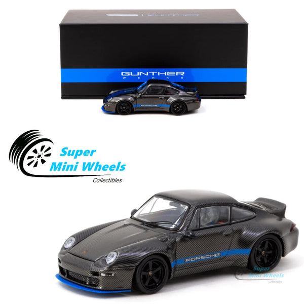 Tarmac Works 1:64 Porsche 993 Remastered By Gunther Werks - Black Carbon Fiber