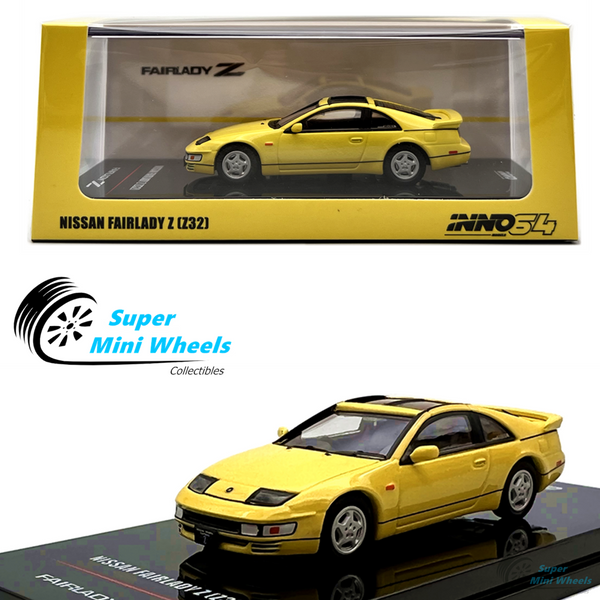 INNO64 1:64 Nissan Fairlady Z (Z32) Yellow with Extra Wheels