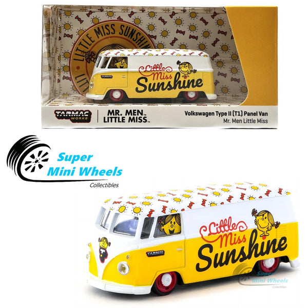 Schuco X Tarmac Works 1:64 VW Type II (T1) Panel Van Mr. Men & Little Miss