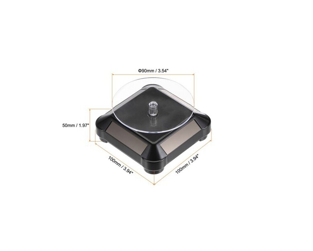 Solar System Turntable 3.5″ Solar Display Stand Turntable 360 Degree Rotating Black Base ...
