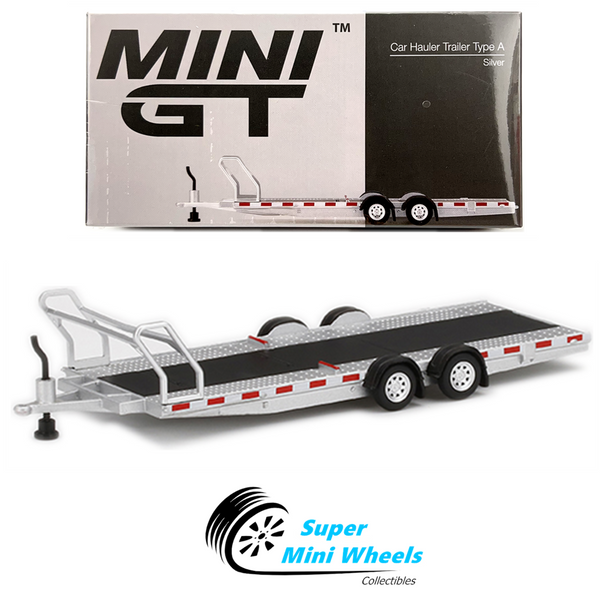 Mini GT 1:64 Car Hauler Trailer Type A Silver #AC15