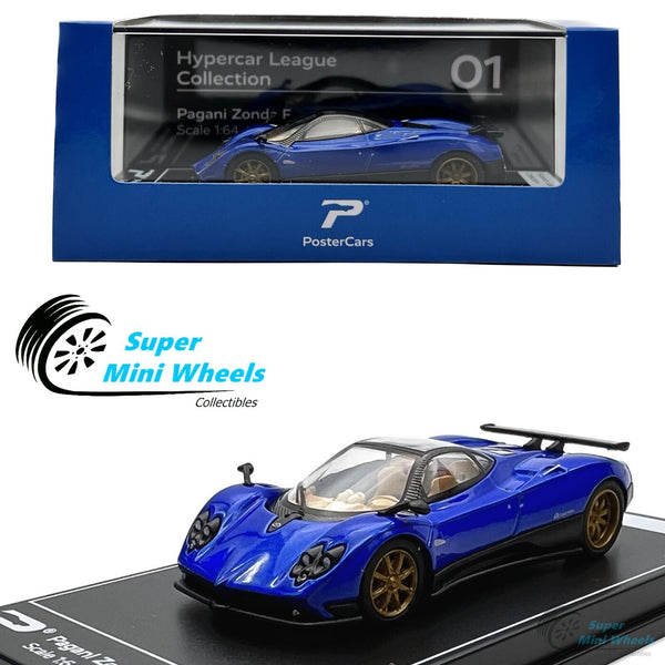 PosterCars 1:64 Pagani Zonda F (Argentian Blue) Hypercar League Collection #01