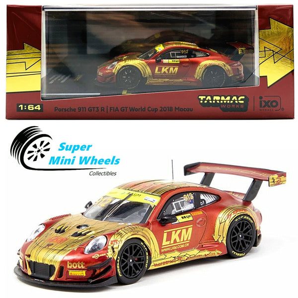 Tarmac Works Porsche RWB 911 GT3 R (Red/Gold) Macau GT Cup #912 LMK FIA GT World