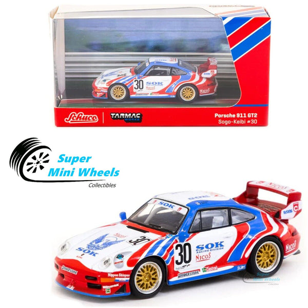 Schuco x Tarmac Works 1/64 Porsche 911 GT2 Sohgo-Keibi #30