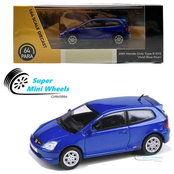 PARA64 - 1:64 - 2001 Honda Civic Type R EP3 - Vivid Blue Pearl