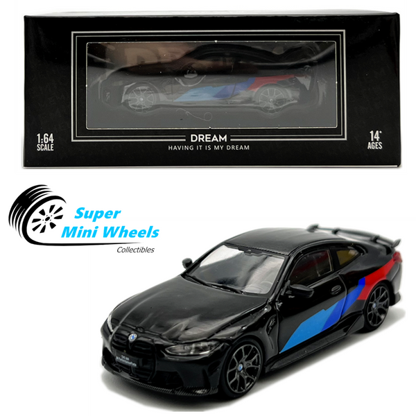 Time Micro 1:64 Dream Series 2021 BMW M4 (Black with livery) Diecast Model