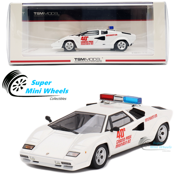 TSM-Model 1:43 Lamborghini Countach 1982 Monaco GP Safety Car Resin - TSM430702