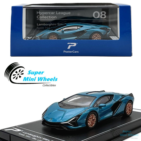 PosterCars 1:64 Lamborghini Sian FKP 37 (Blue) Hypercar League Collection #08