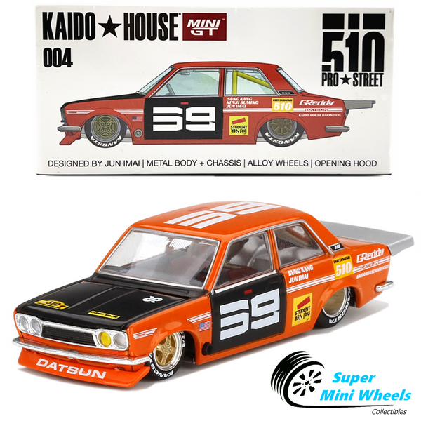 Mini GT x Kaido House 1:64 Datsun 510 Pro Street SK510 Orange - KHMG004