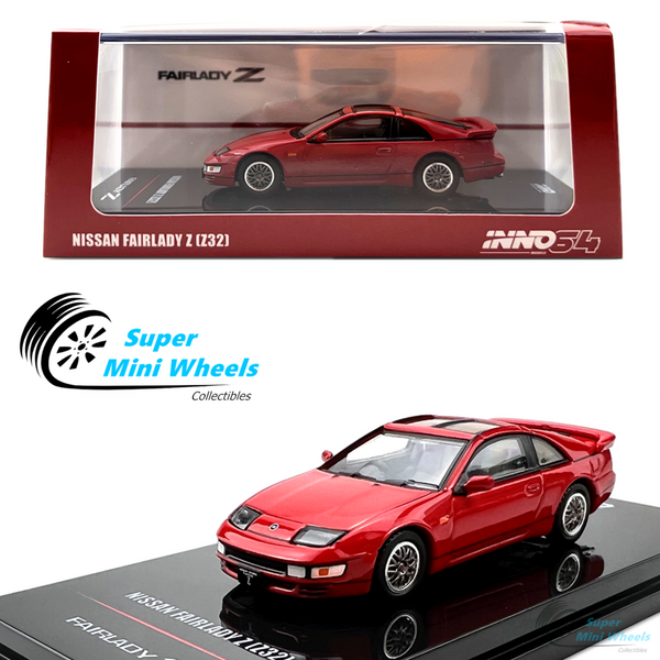 INNO64 1:64 Nissan Fairlady Z (Z32) Red with Extra Wheels