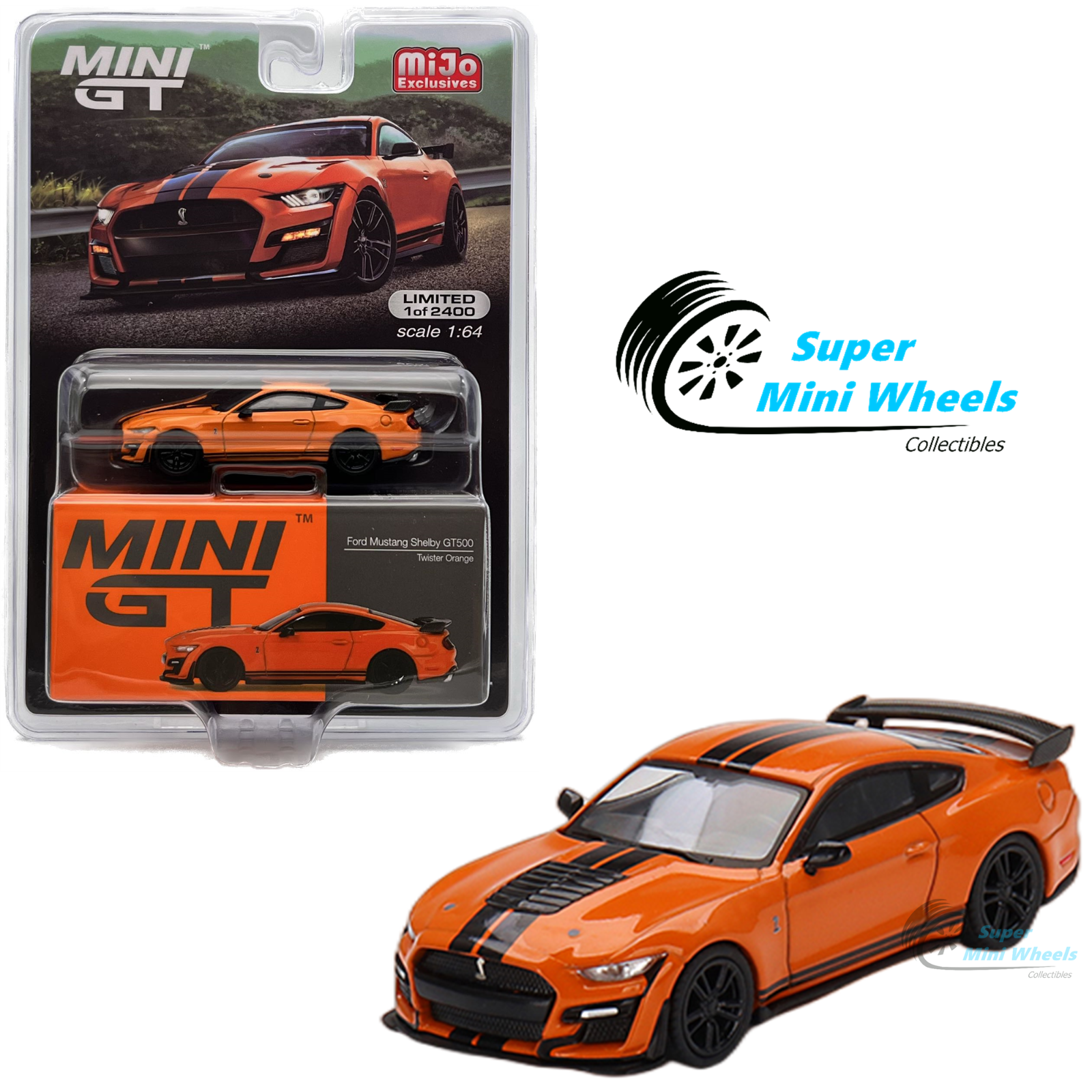 Mini GT 1:64 Ford Mustang Shelby GT500 Twister Orange #505