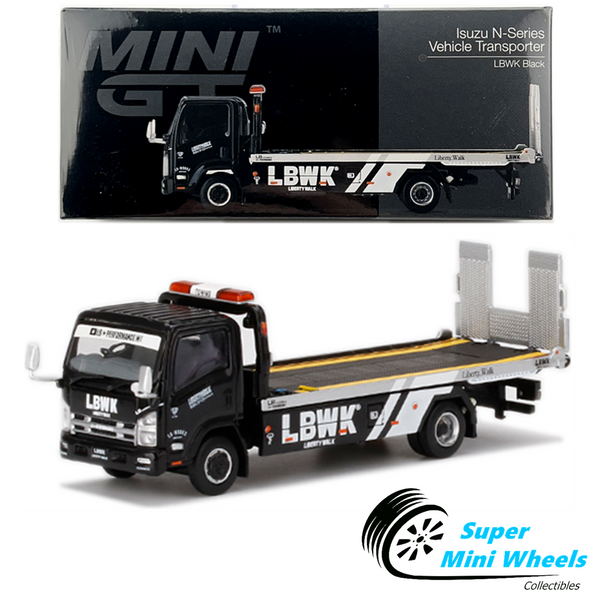 Mini GT 1:64 Isuzu N-Series Vehicle Transporter LBWK Black #292