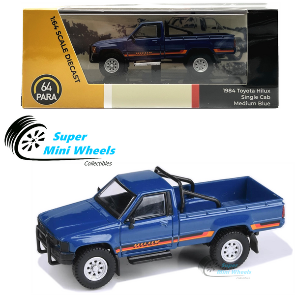 PARA64 - 1:64 - 1984 Toyota Hilux Single Cab Pickup  Medium Blue