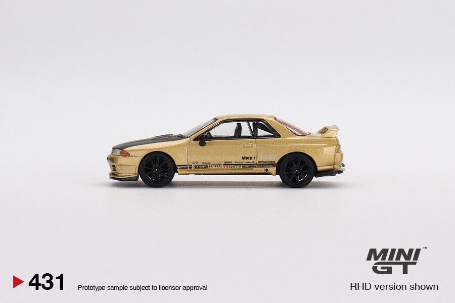 Top Secret Rims Mini GT 1:64 Top Secret Nissan Skyline GT-R VR32 Top Secret Gold #431 ...