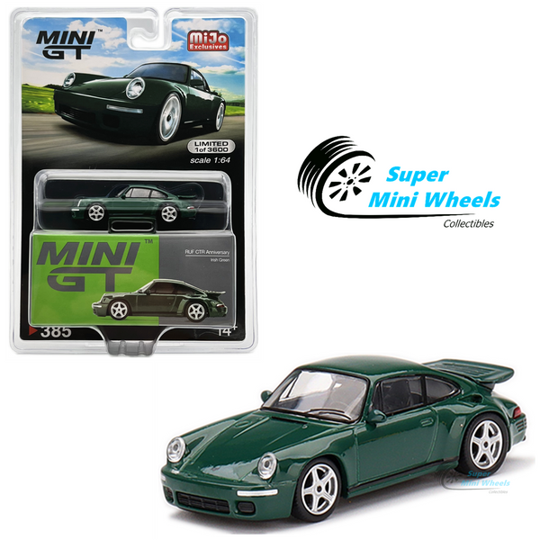 Mini GT 1:64 Porsche 911 RUF CTR Anniversary Irish Green #385