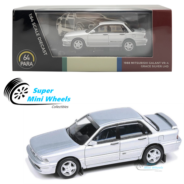 PARA64 - 1988 Mitsubishi Galant VR-4 (Grace Silver) LHD - Diecast Model - 1:64