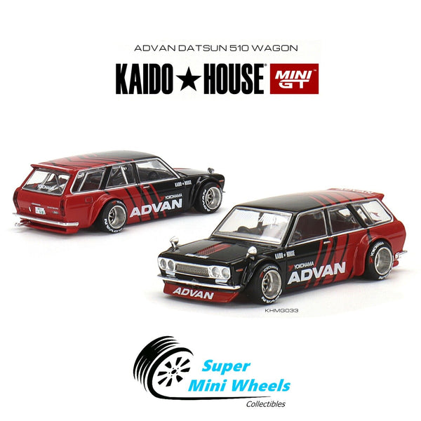 Mini GT x Kaido House 1:64 Datsun 510 Pro Street Wagon Advan Yokohama KHMG033