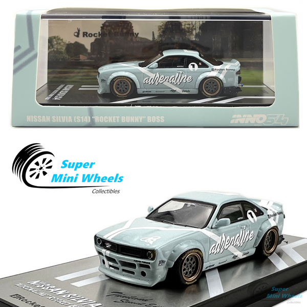 INNO64 1:64 Nissan Silvia S14 "ADRENALINE" Rocket Bunny Boss By Chapter 1 Racing