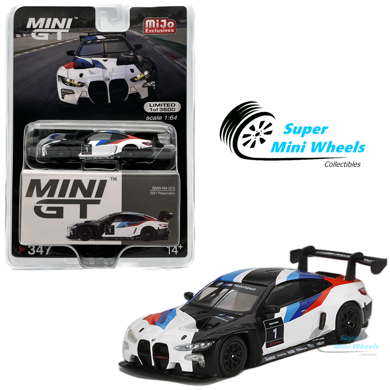 Mini GT 1:64 BMW M4 GT3 2021 Presentation #347 – Super Mini Wheels